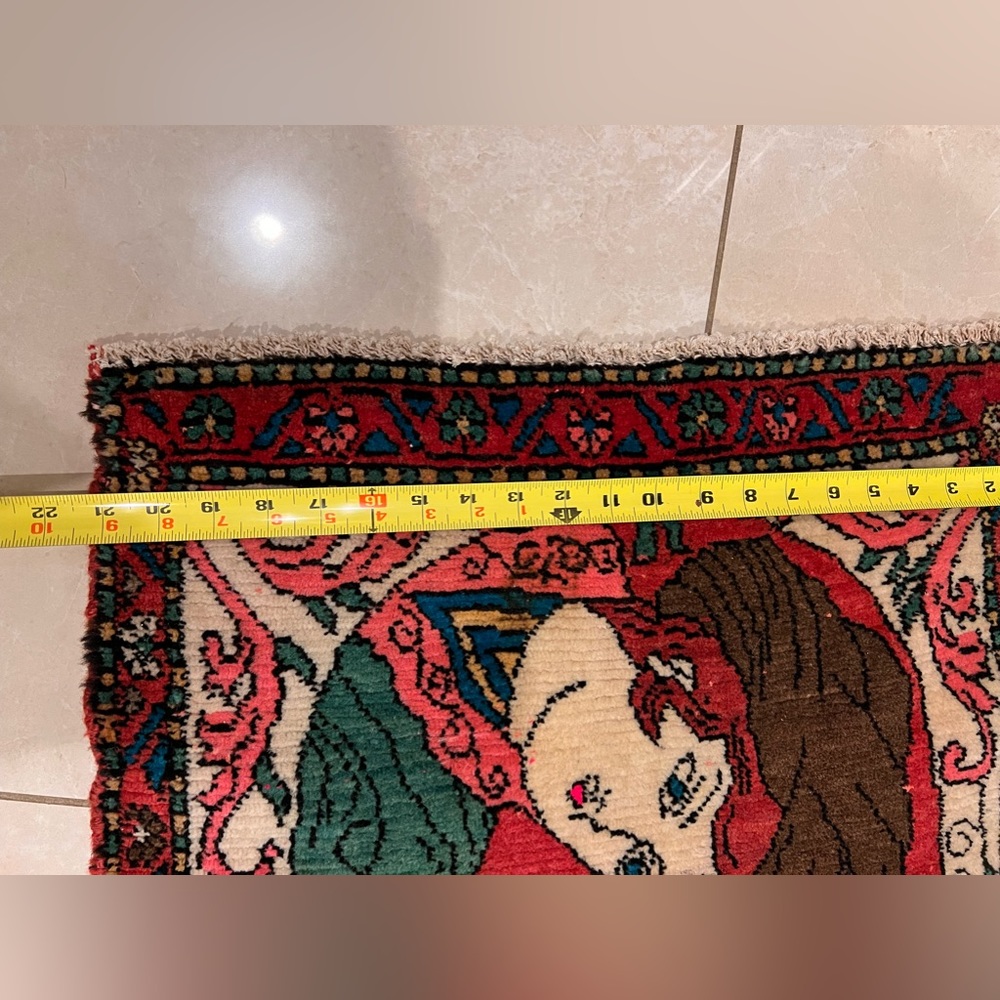 Handmade Oriental Pictorial Rug - Picture 4 of 8